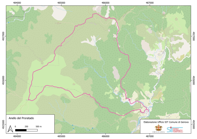 Anello del Proratado (a piedi) - mappa 