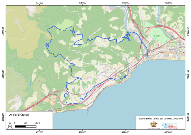 Anello di Crevari (mountain-bike) - mappa 