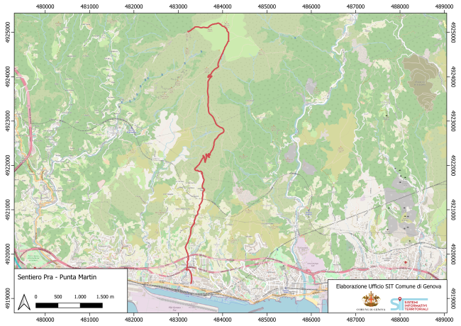 Pra -  Punta Martin - mappa 