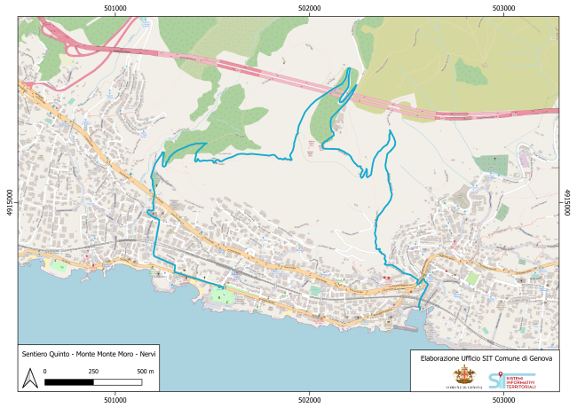 Quinto – Monte Moro – Nervi - mappa 