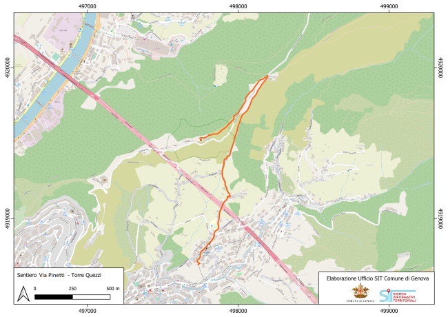 3 Mappa Via Pinetti torre quezzi