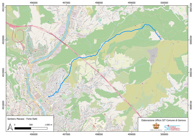 Marassi – Torre di Quezzi – Forte Ratti - MAPPA 