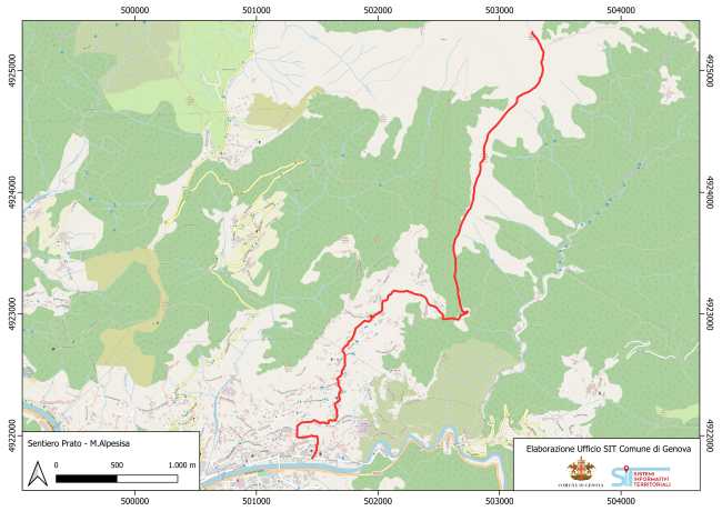 Prato – Monte Alpesisa - mappa 