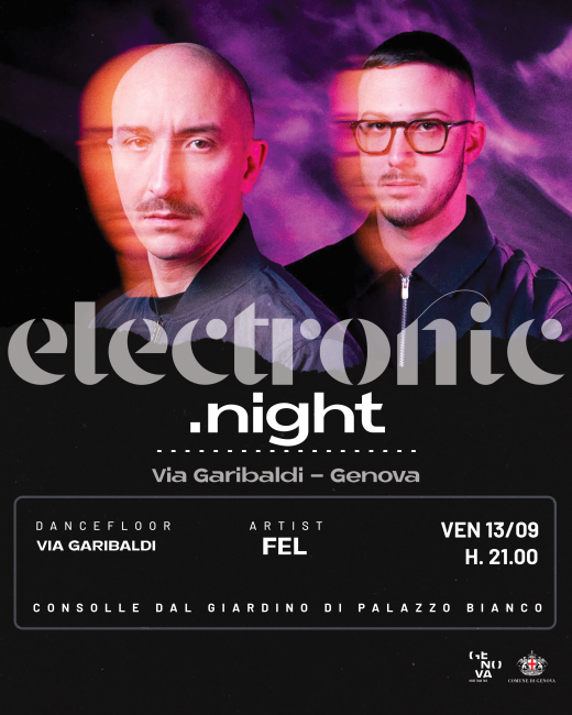 Electronic Night. Dj set in via Garibaldi 