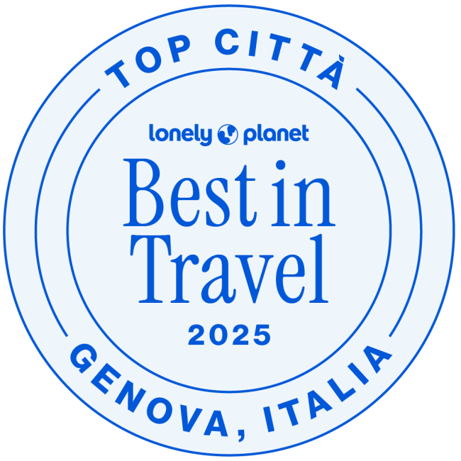 logo Lonely Planet Best in Travel 2025 Genova top città